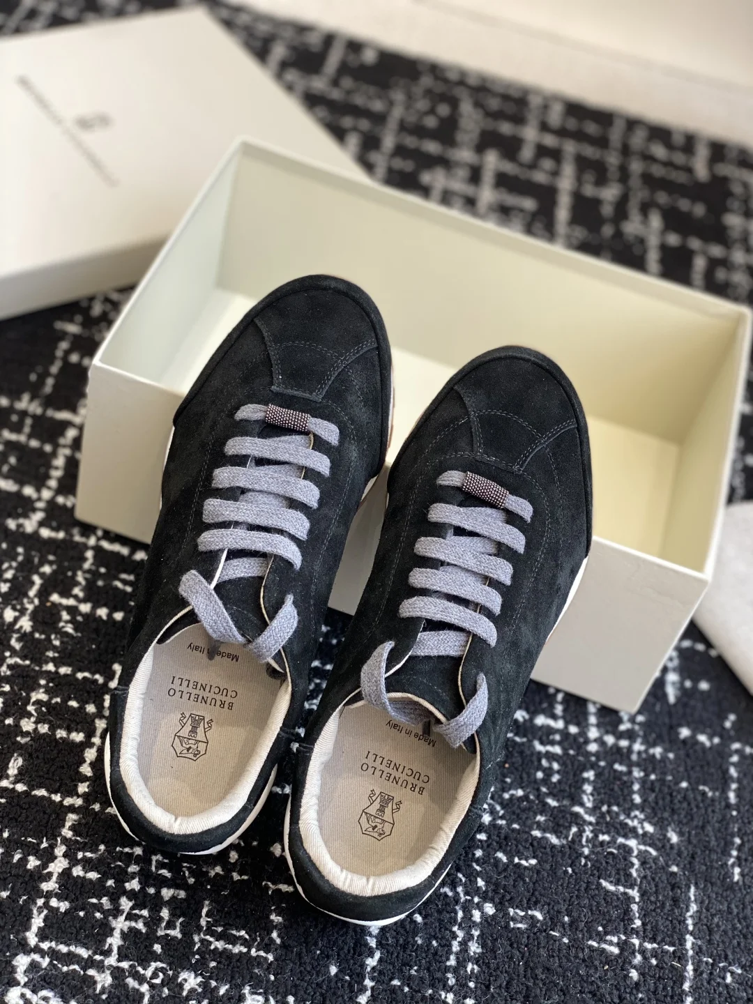Brunello Cucinelli Black Suede Sneakers - Luxury Casual Footwear