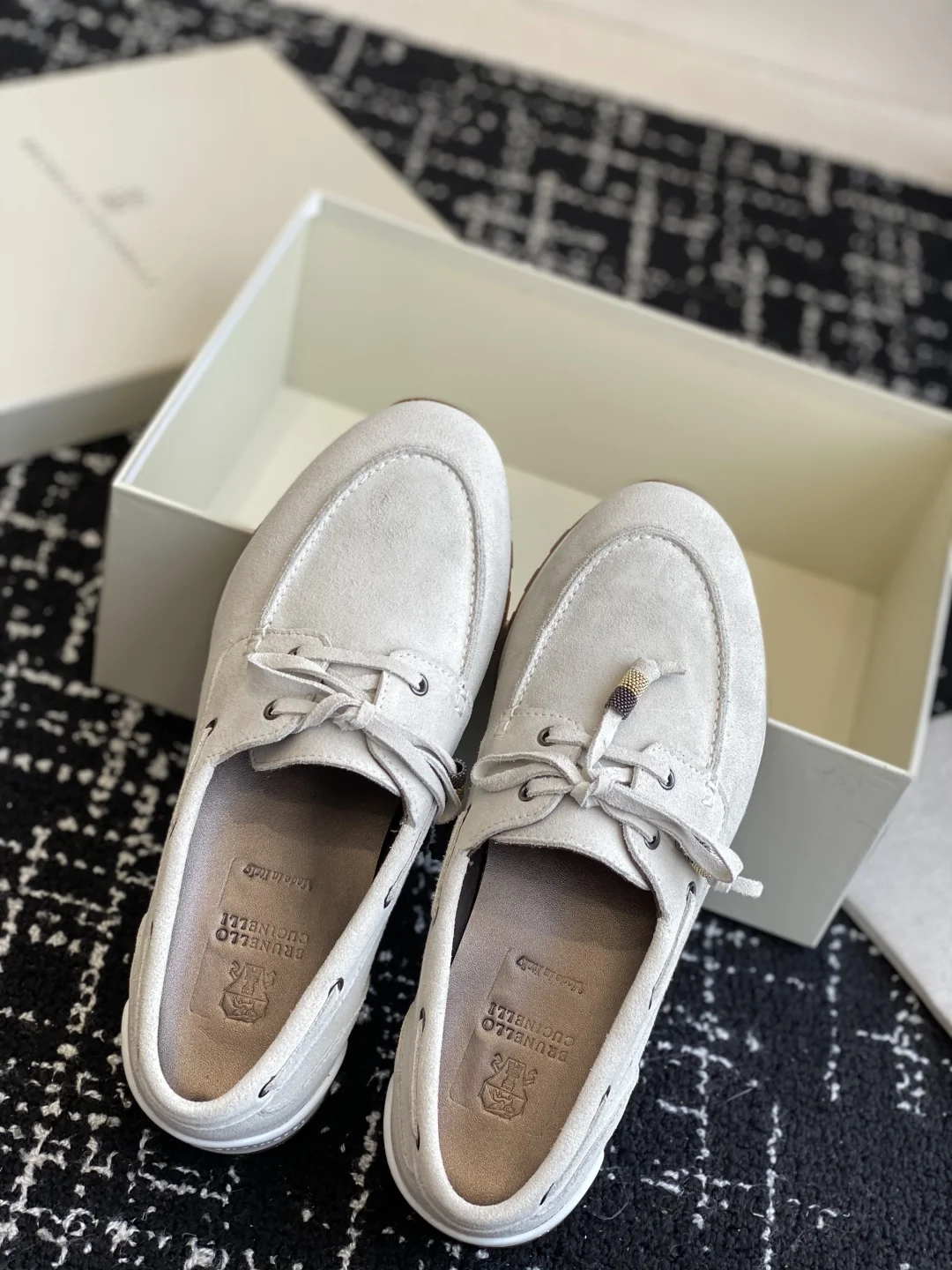 Brunello Cucinelli Light Suede Boat Shoes - Premium Casual Footwear