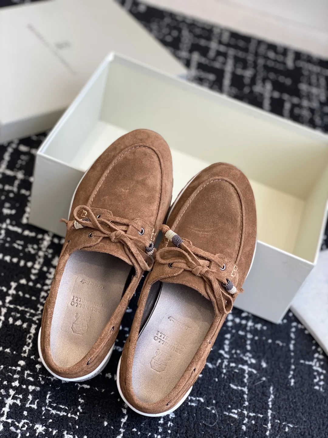 Brunello Cucinelli Suede Boat Shoes in Brown - Luxury Casual Footwear