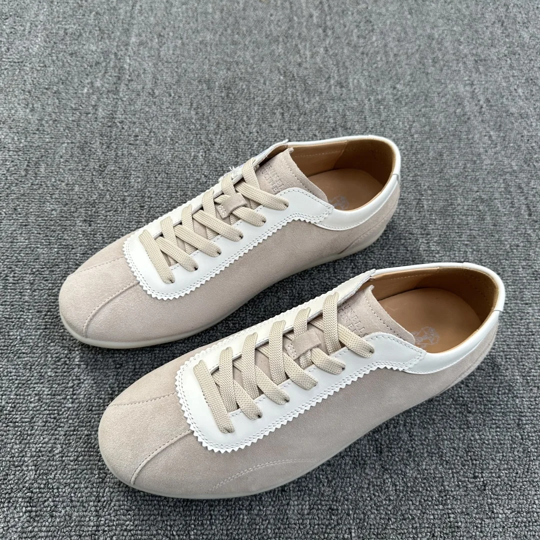 Brunello Cucinelli Washed Suede Leather Sneakers