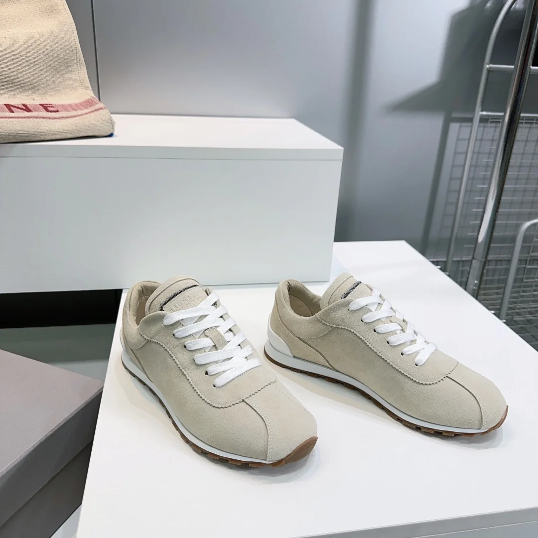 Brunello Cucinelli Spring/Summer '25 Women's Retro Runner Sneakers – Suede & Lambskin