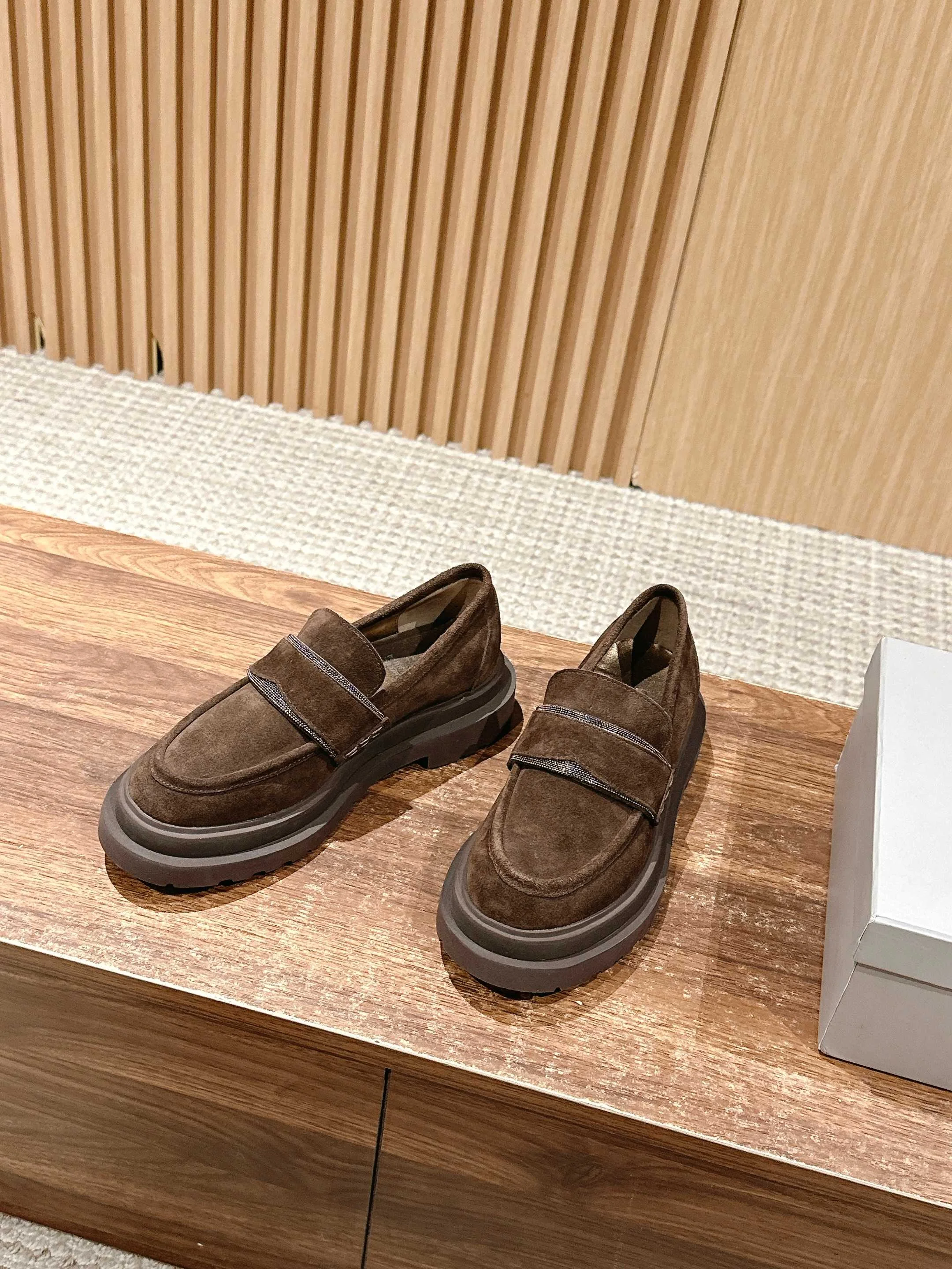 Brunello Cucinelli Brown Suede Loafers – Timeless Everyday Luxury