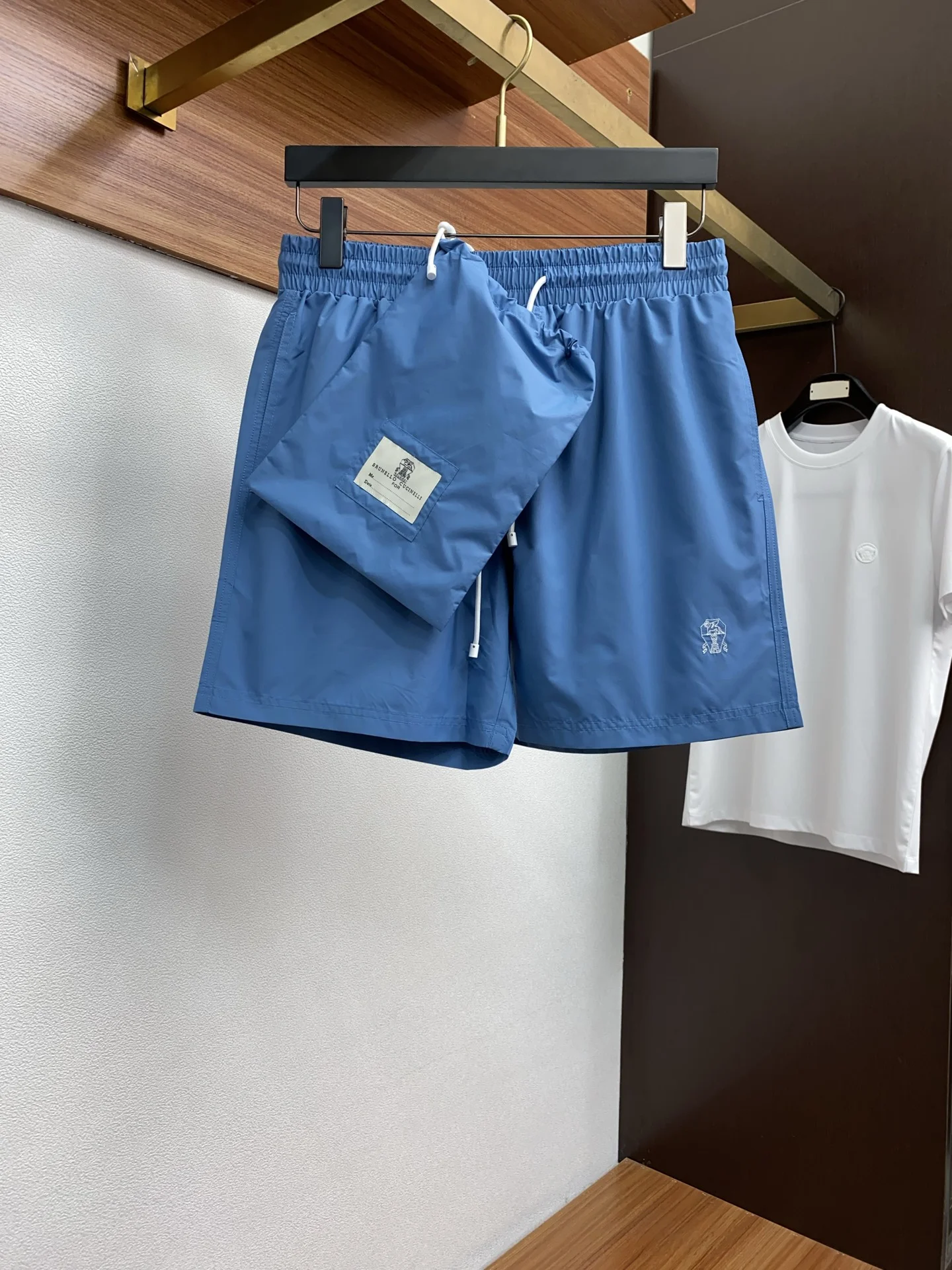 Brunello Cucinelli Blue Nylon Swim Shorts