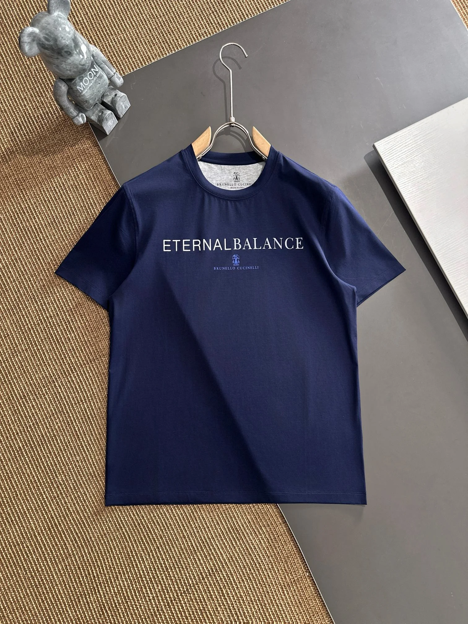 Brunello Cucinelli Men's Eternal Balance T-Shirt – Navy Blue