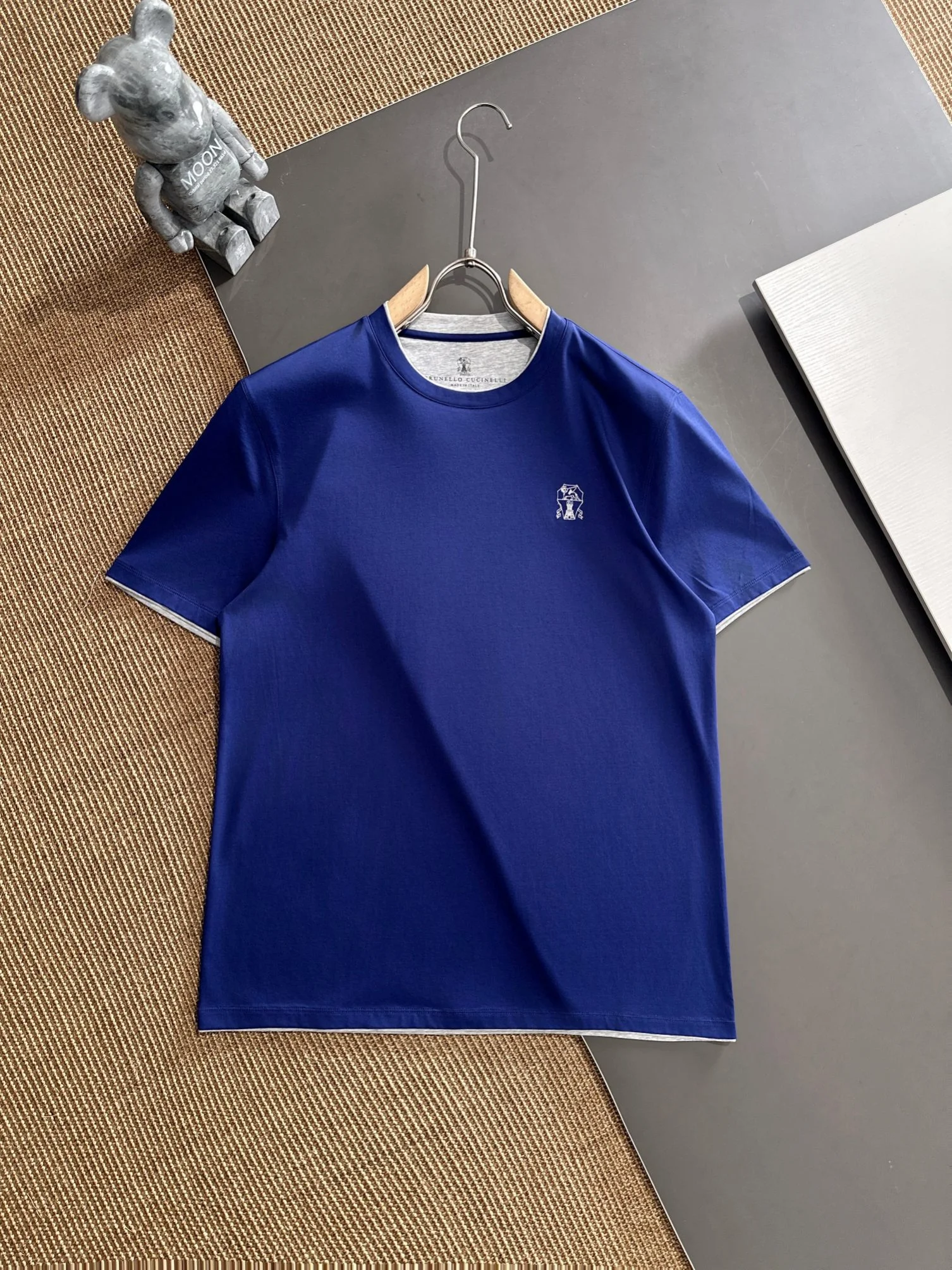 Brunello Cucinelli Men's Logo T-Shirt – Royal Blue
