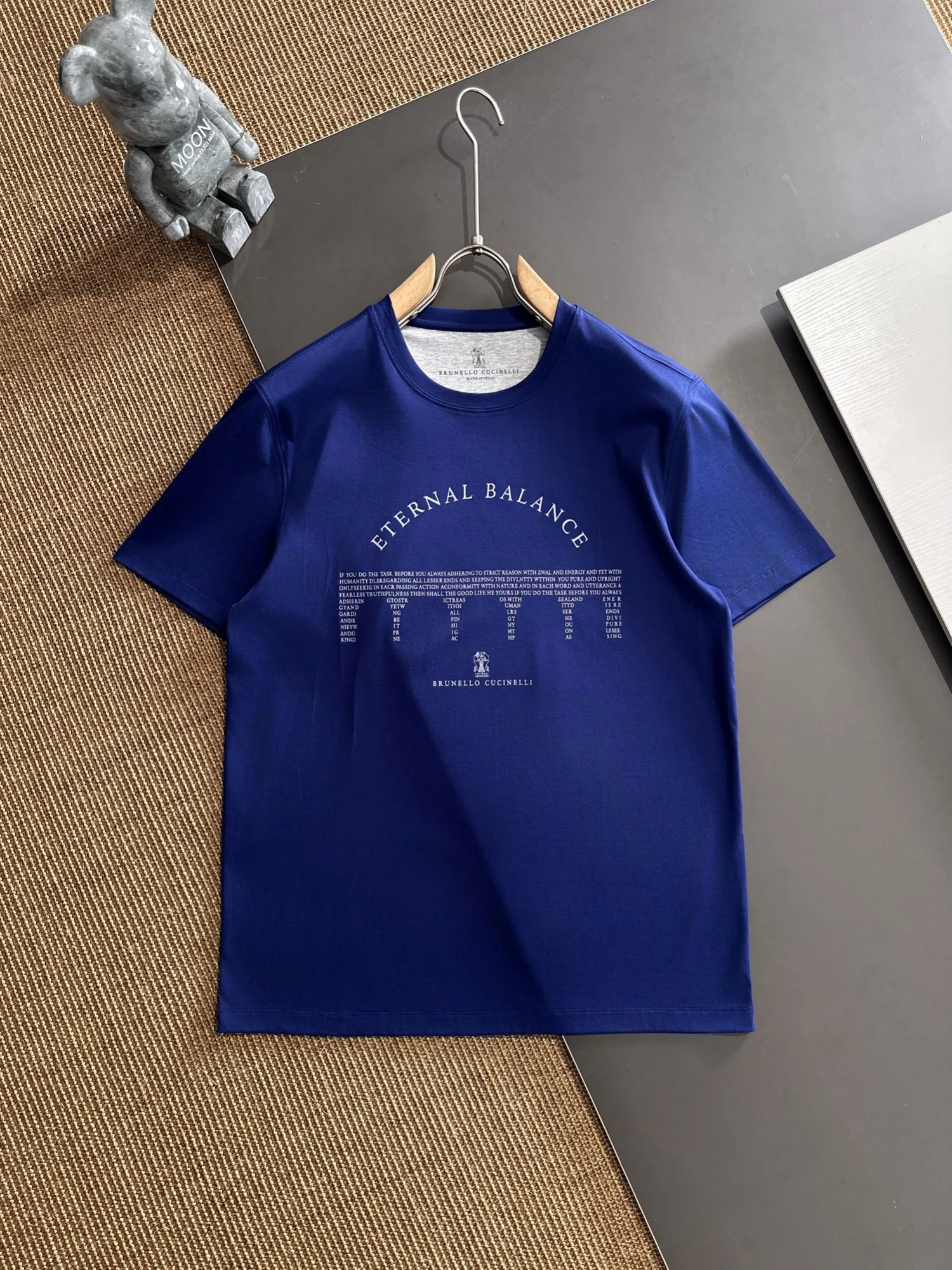 Brunello Cucinelli Blue Eternal Balance Architecture Print T-Shirt